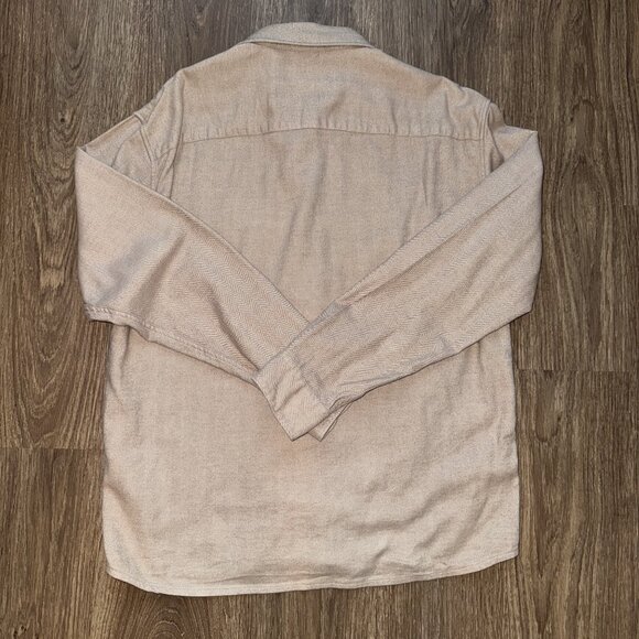 Abercrombie Long-Sleeve 90s Relaxed Flannel Light Brown (Medium) - Picture 4 of 4